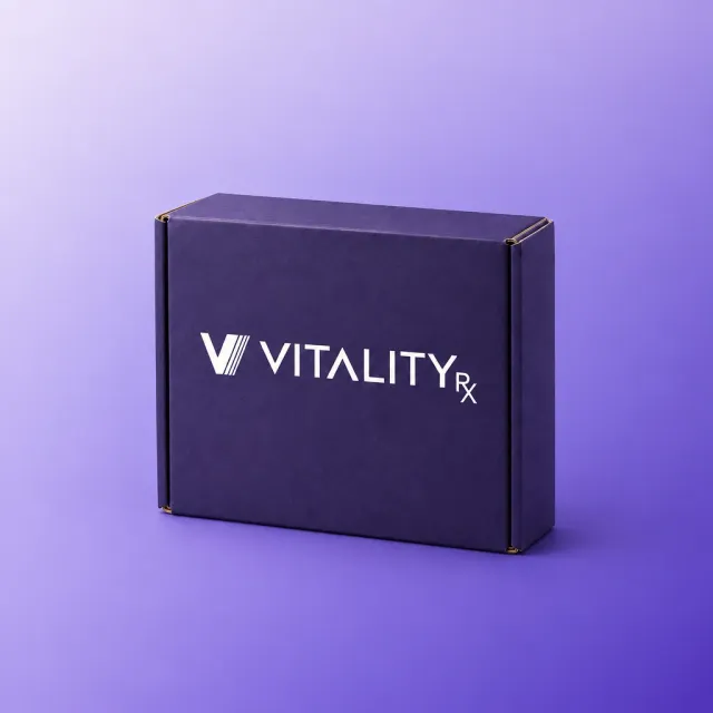 A branded VitalityRx box.